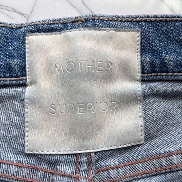 Mother Superior The Dazzler Yoke Front Ankle Jeans Size 26 Light Wash - Picture 9 of 13